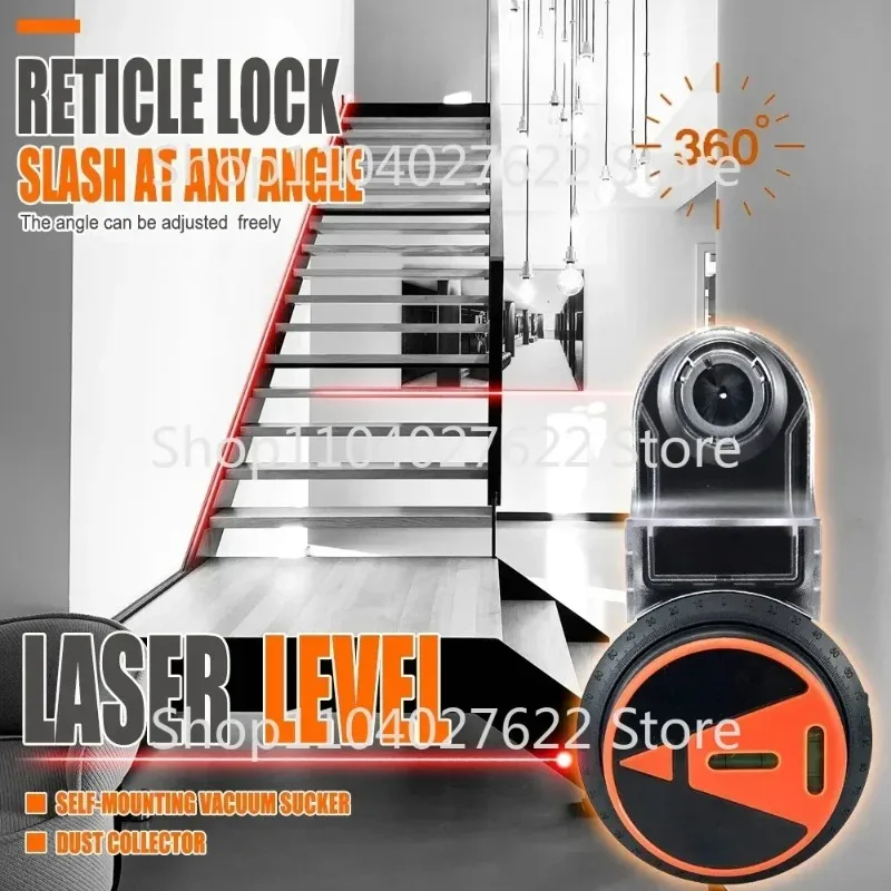 2 In 1 Electric Drilling  with 360°Laser Level Detachable Wall Vacuum Drill Dust Collector Dust Cleaning Tools