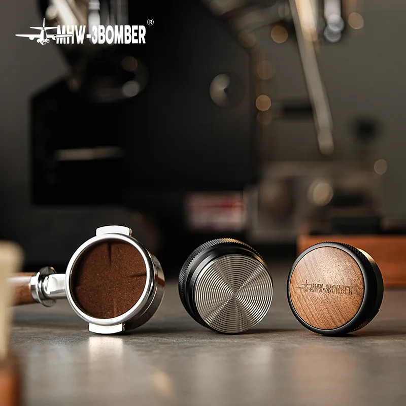 

MHW-3BOMBER Bomber Powder Distributor CD Pattern Italian Coffee Powder Hammer Four Paddle Thread 51/58mm