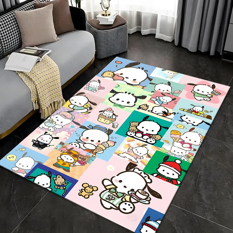 Tappeto per cani Sanrio Pochacco, tappeto per la casa soggiorno camera da letto divano zerbino decorazioni per la cucina, tappetino antiscivolo