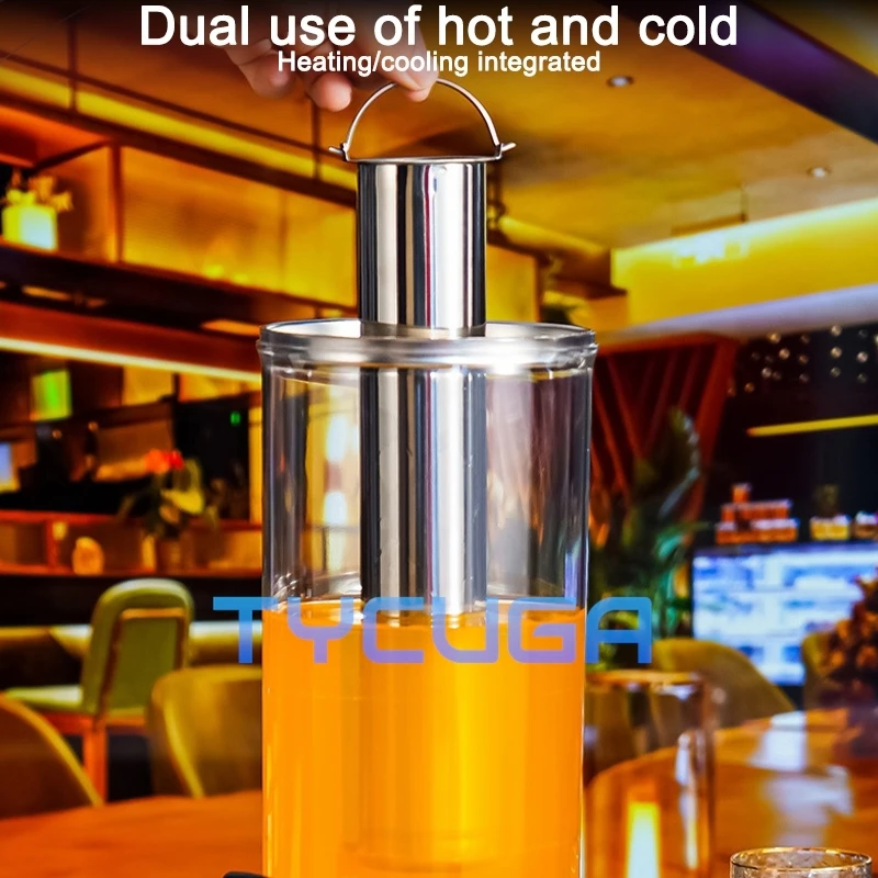 3л/6л/9л прозрачный диспенсер для сока из нержавеющей стали с деревянной подставкой, диспенсер для холодных напитков для вечеринок, ресторанов, отелей