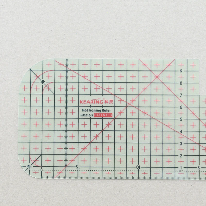 Medidor de costura de engomar ultrafino, resistente a altas temperaturas, resistente ao calor até 220 °C, espessura de 0,3mm, 2010S, 20cm