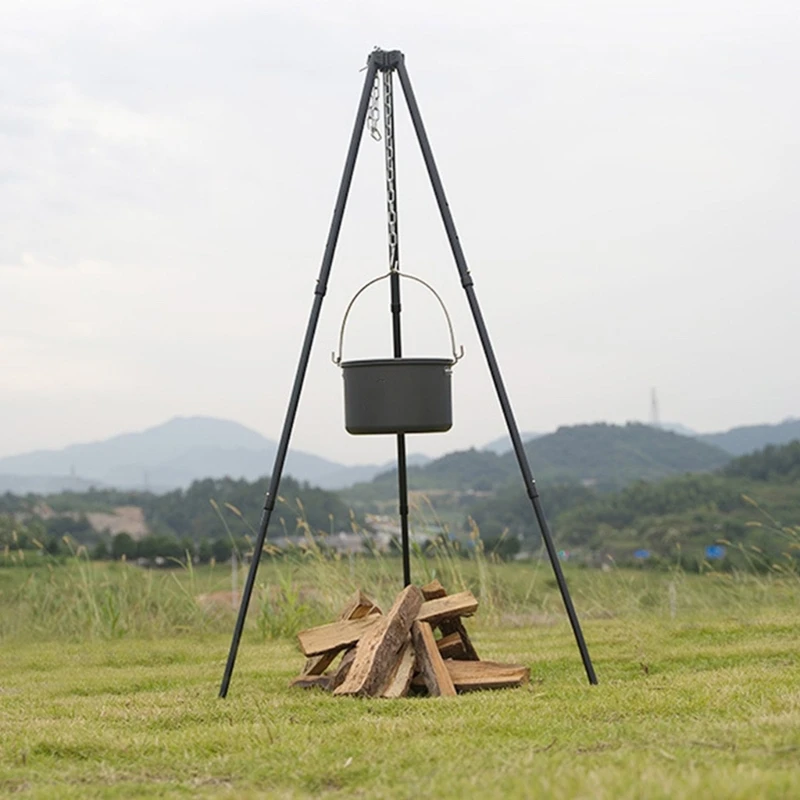 Rustproof Camping Tripods With Nonslip Feet For Secure Outdoor Cooking Grills Rack Suitable For Variouis Terrains