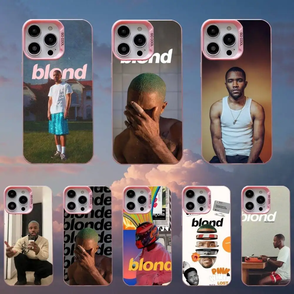 

Hot Singer F-Frank B-Blonde Phone Case For iPhone 16,15,14,13,12,11,Mini,Pro,SE,MAX,plus,Pink Matte Silicone Cover