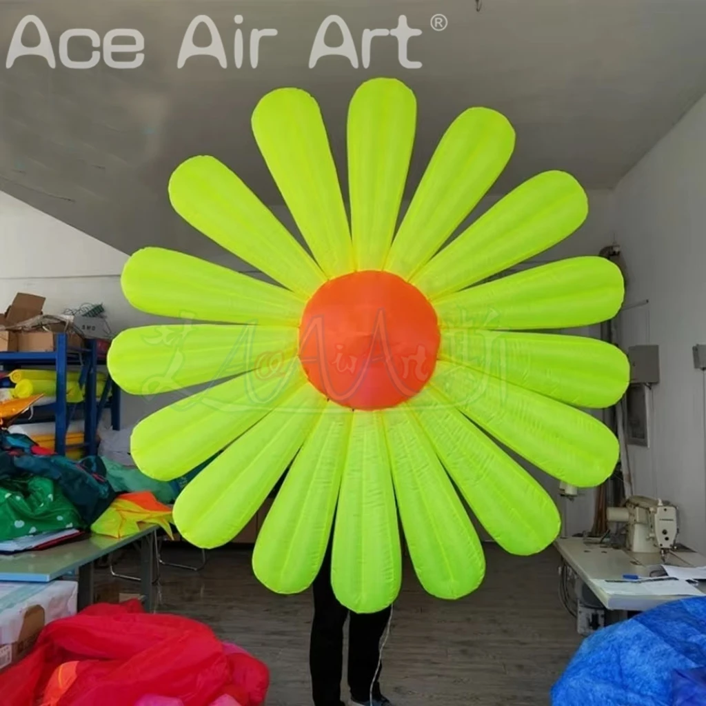 Éclairage LED gonflable marguerite Margarita fleur accessoires suspendus pour Festival carnaval
