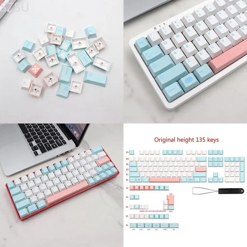 

SZSU 135-ключ-клавишная высота вишневой высоты PBT Пятисторонняя сублимация.