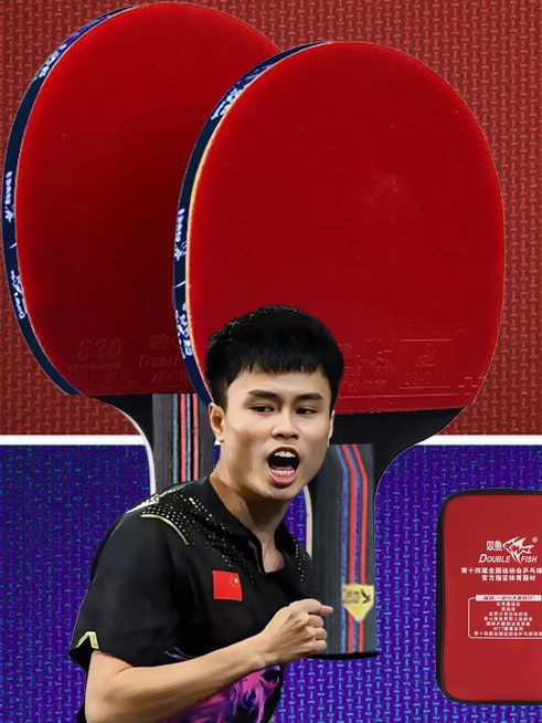 ensemble-de-raquettes-de-tennis-de-table-double-fish-pour-debutants-kit-d'entrainement-pour-etudiants-avec-balle-poignee-verticale-et-horizontale-anti-gomme