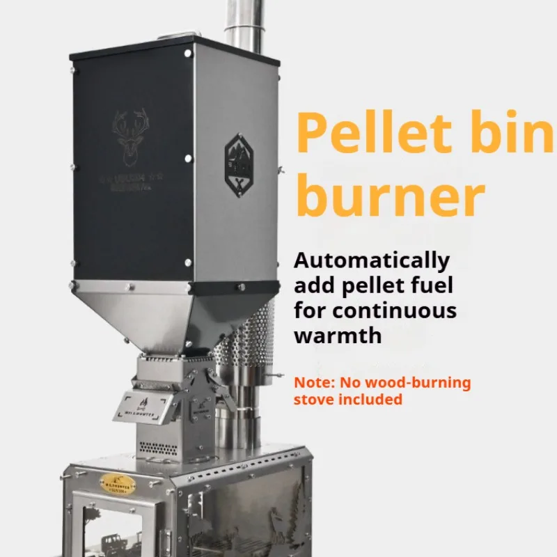 

Large Capacity Outdoor Pellet Burner Portable Lightweight Wood Pellet Stove Multifunctional Outdoor Cooking Camping Supplies