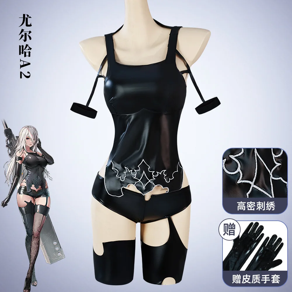 

Game Nier Automata Cosplay Costume Yorha 2A Outfit Games Suit Women Role Play Costumes Girls Halloween Party Fancy Black Dress