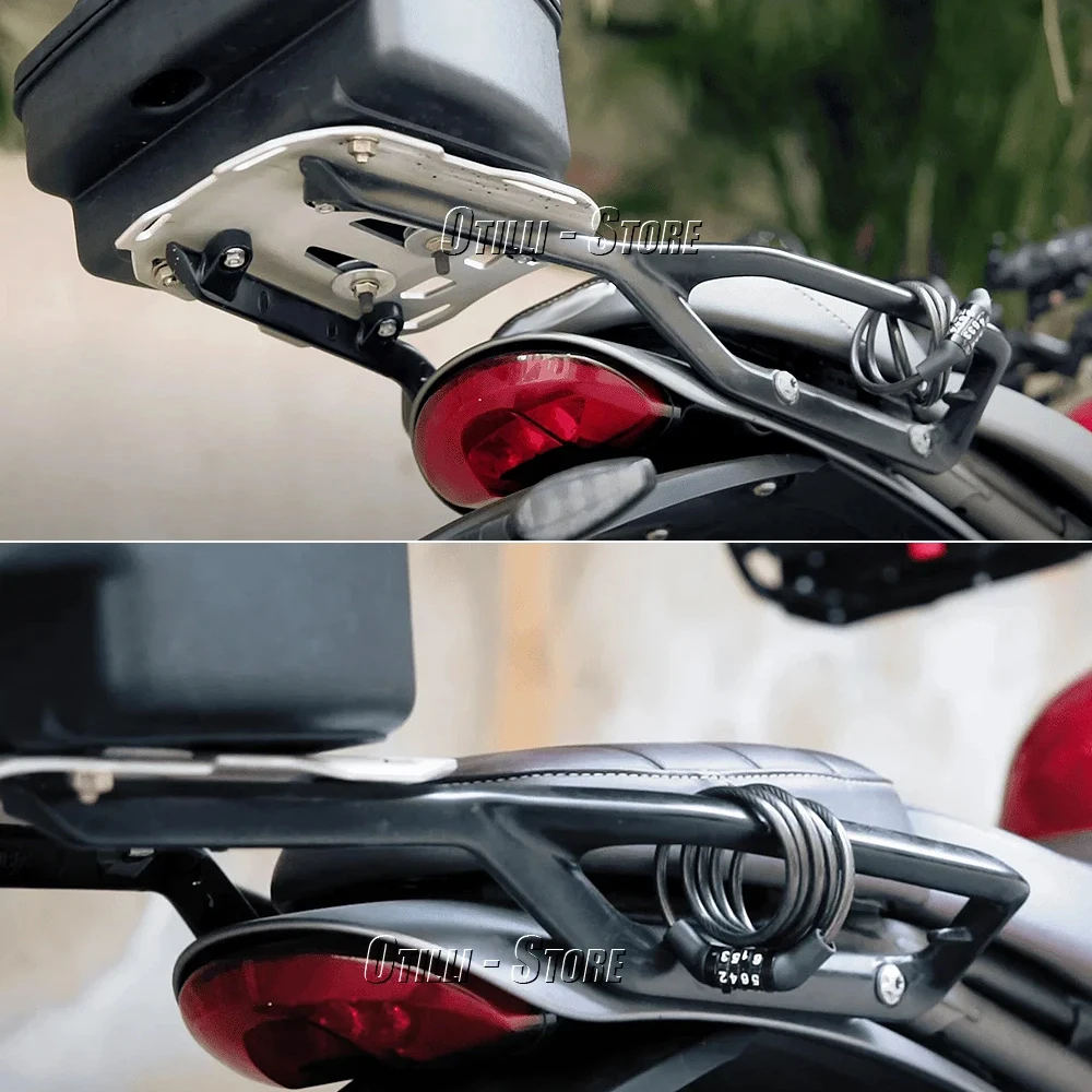 New Motorcycle Rear Luggage Carrier Rack For Speed 400 Scrambler 400X Speed400 2024 2025 Tail Cargo Bracket Storage Box Support