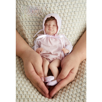 9 Inches Reborn Baby Doll Popular Wee Mouse Cute Girl Doll With Rooted Blonde Hair Soft Cloth Body High Quality Handmade Doll