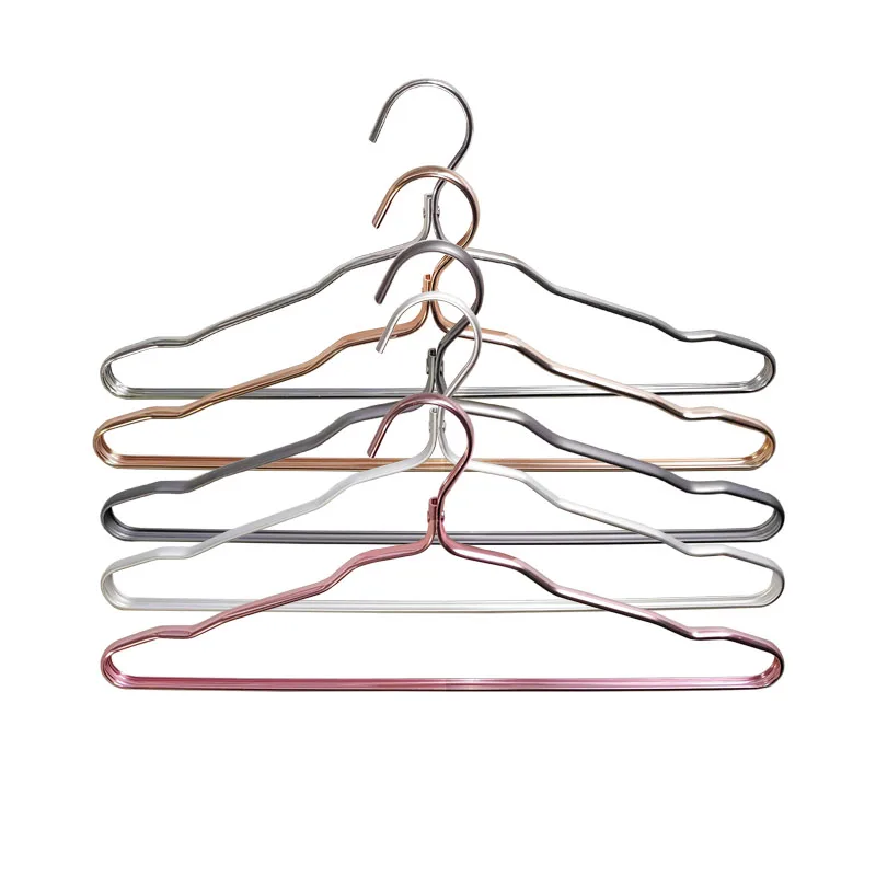 20x Hangers Anodized Aluminum Alloy Load-Bearing Wet And Dry Safe Use Sturdy for Tops Coat Hanging Wardrobe Organizer