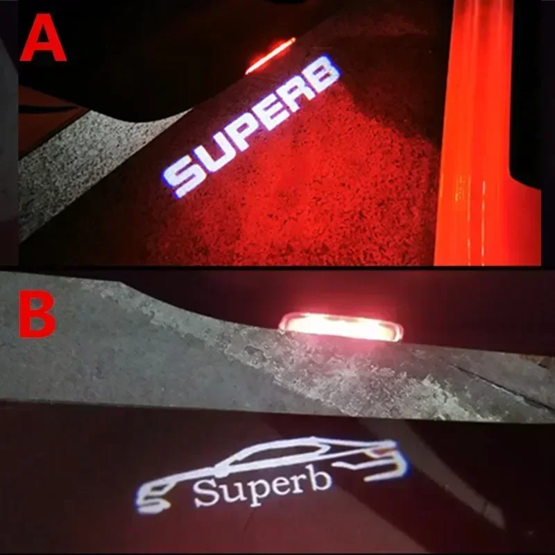 Car Door Light Led Logo Projector Welcome Lamp Auto Accessories For Skoda Superb 2 MK2 Superb 3 2006-2024 Car Decoration