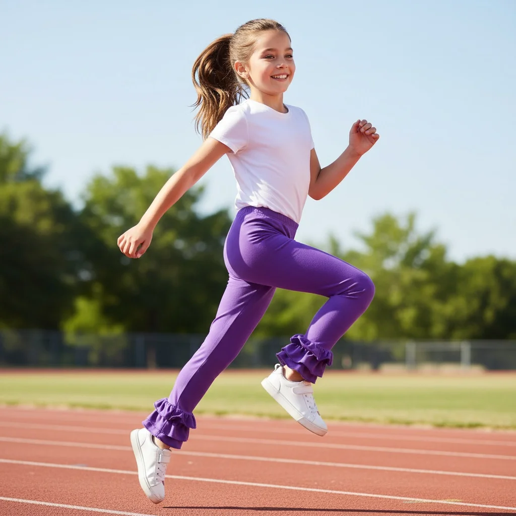 

Children Girls High Waist Flared Yoga Pants Kids Leggings Candy Color Girls Skinny Pants Trousers Tight Leggings Elastic Pants