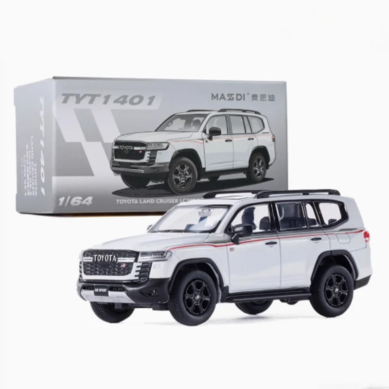 Massdi 1:64 Scale Toyota Land Cruiser LC300 GR-S TYT1400 TYT1401 Simulation Alloy Car Model Collectible Gift Souvenir Display