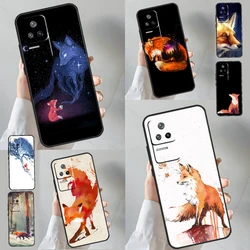 Watercolor Painting The Fox Case For Xiaomi 14 Ultra 13 11T 12T 13T Pro 12 Lite POCO X6 Pro M6 X3 X4 X5 M5s F3 F5 Cover