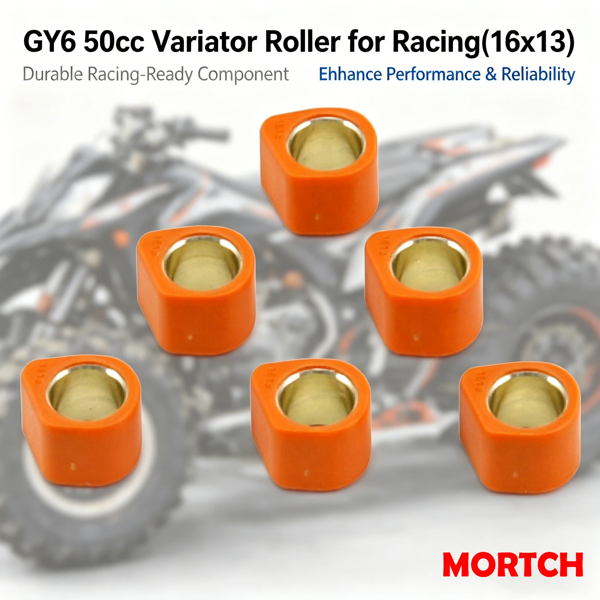 Roller Variator Racing 16x13 5g 5.5g 6g 6.5g 50-D4031 Untuk Mesin Skuter Moped Cina GY6 50cc 139QMB