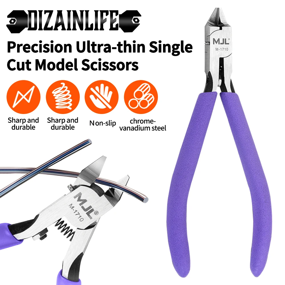 Precision Sharp Cutter Pliers Ultra-thin Single-edged Gundam Nipper Puzzles Model Assembly Cutting Non-slip Grip Model Building