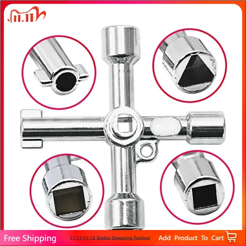 High Quality Internal Triangle Wrench Elevator Water Meter Valve Key Multi-functional Internal Triangle Key Wrench Home Tools