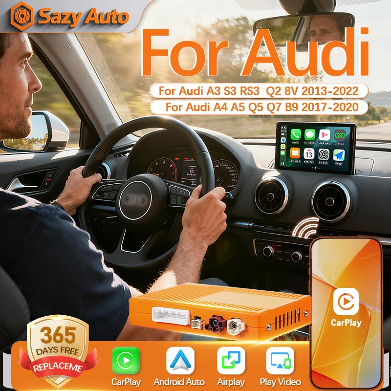 Szay AUTO nueva interfaz inalámbrica CarPlay Android para Audi A3 S3 8V A4 B9 A5 Q2 Q7 Q5L MIB AirPlay Mirror Link cámara multimedia