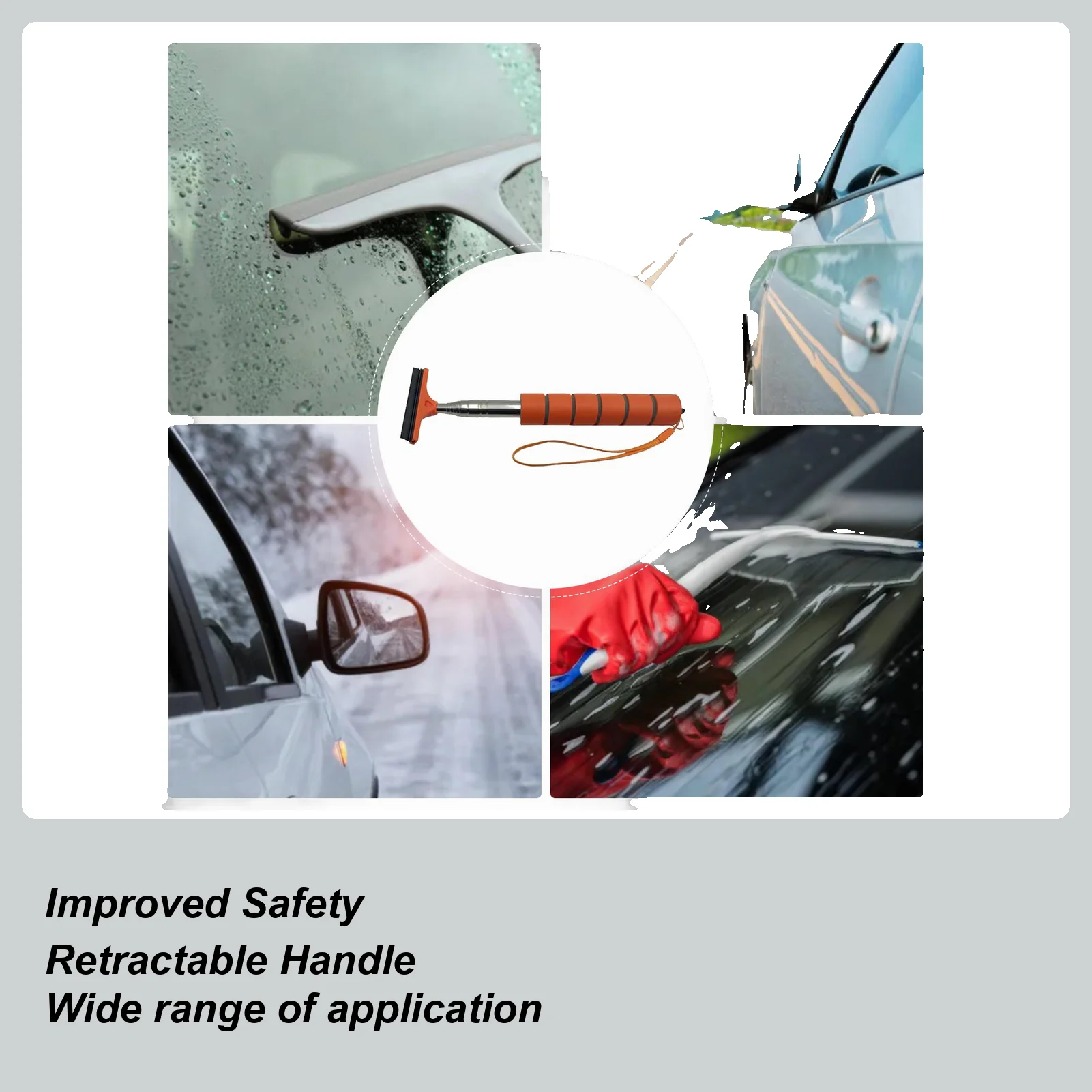 Car Side Mirror Squeegee Retractable Rear-View Mirror Wiper Car Mirror Squeegee Small Auto Window Squeegee Cleaner For car