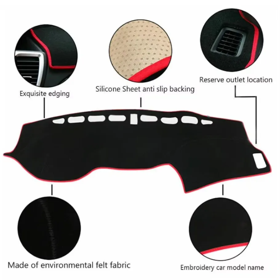 Dashmat Dashboard Mat Cover Pad Carpet Protector Fit for Honda Accord 2013 2014 2015 2016 2017 LHD Felt Fabric