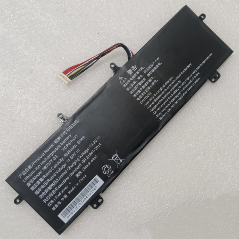 597077-3S 3ICP6/70/77 11.55V 65Wh 5628mAh 11-Pins 11-Lines Laptop Battery For Machenike AWO-14 AWO-14BF2SU i5-11320H Notebook