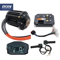 QS138 90H 4000W V3 Mid Drive Motor with BLDC DUN/VOTOL Controller EM260S and DKD Display T08 Throttle For Electric Motorcycle