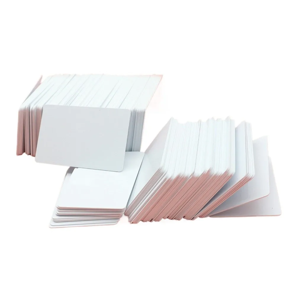 20X High Glossy Blank PVC Business Card Waterproof Double Sided Printing ThankYou ID Card Durable Smooth Surface Not NFC Card
