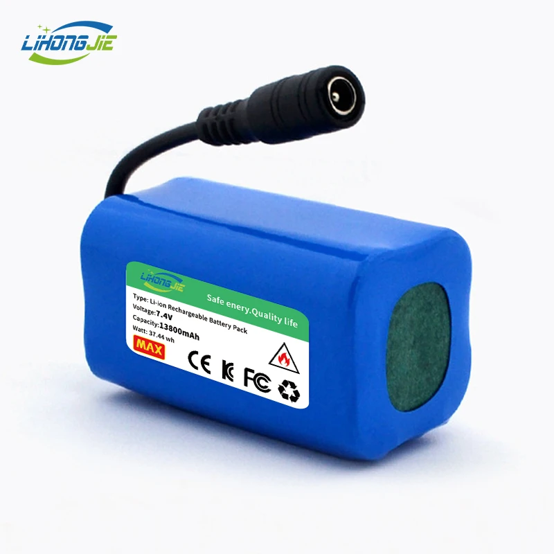 2024 Upgrade 7.4V 12800mAh Battery For T188 T888 2011-5 V007 C18 H18 So on Remote Control RC Fishing Bait Boat Parts