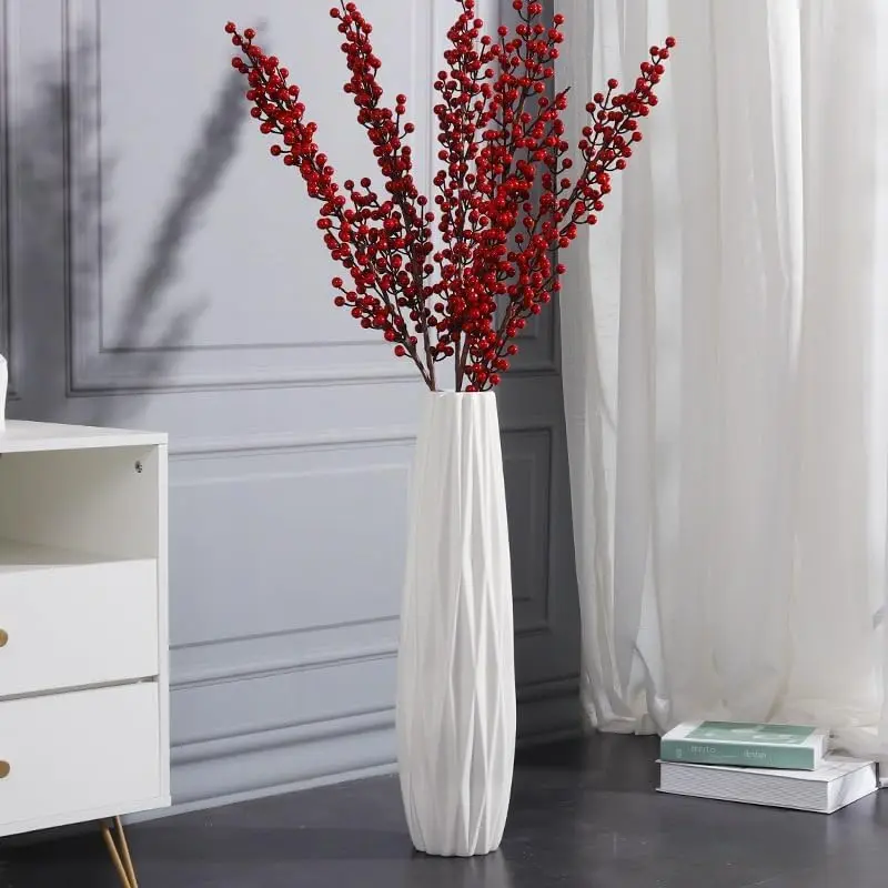 White Floor Vase, Ceramic 24