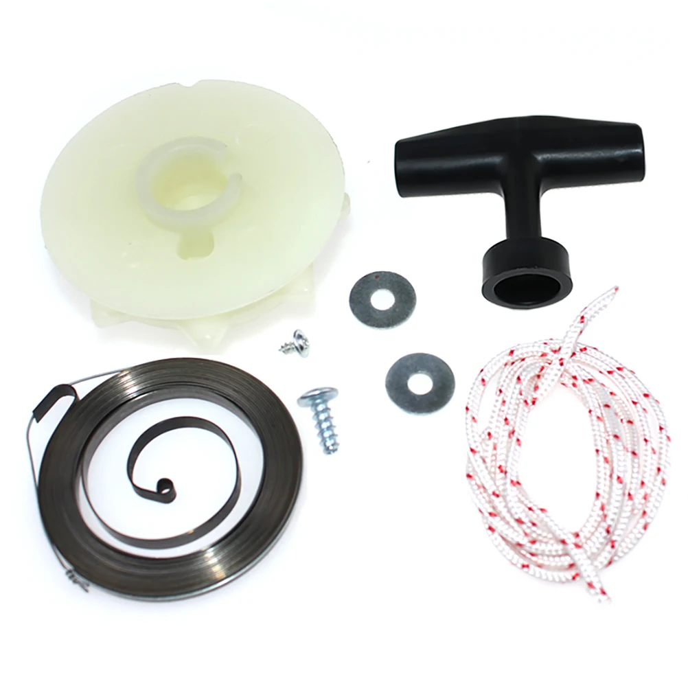 Recoil Frühling + Starter Pulley + Starter Griff + Seil Kit Für Poulan 2055LE 2075 2075LE 2075C 2075OC 2150 Predator 2150LE 2150PR