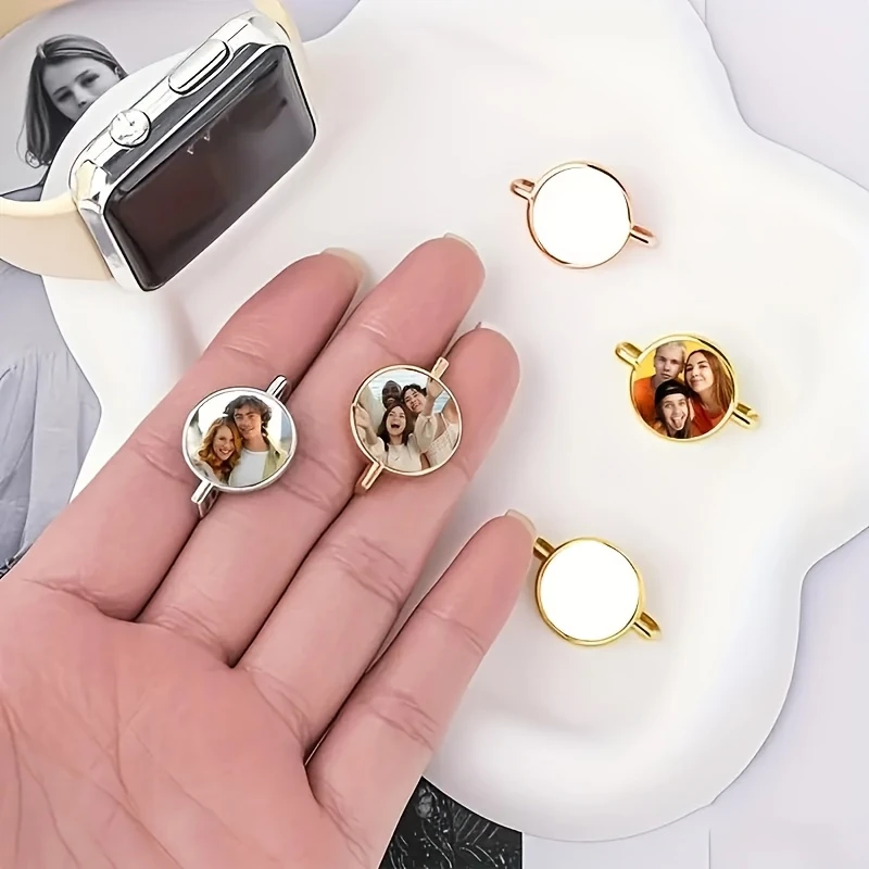 Custom Photo Watch Band Charm, Personalised Picture Accessory