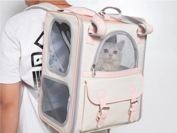 Pet Carrier Bag for Cats and Dogs Double Shoulder Backpack Travel Bag Breathable Puppy Bags Carriers Supplies Outgoing