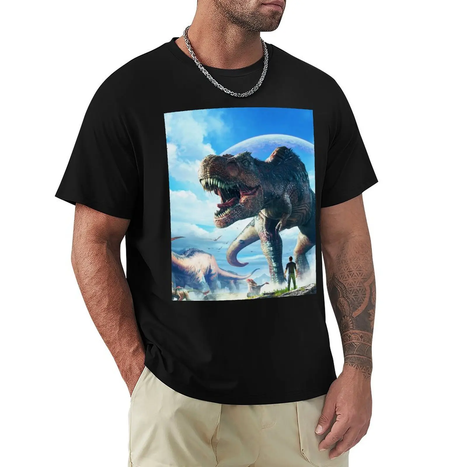 ARK: SURVIVAL EVOLVED T-REX SKY T-Shirt Grande Taille pour Gym et Sports