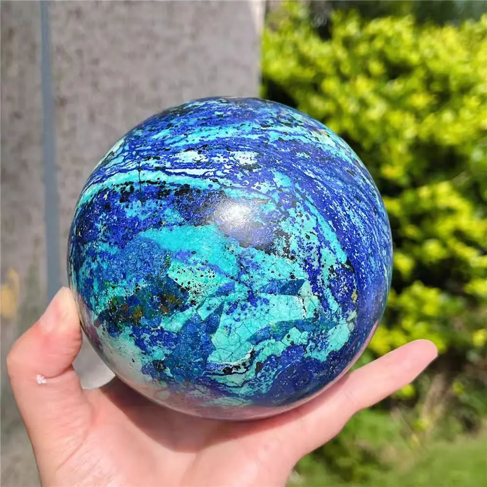 Natural Azurite Ball,Quartz Crystal Azurite Malachite Raw Stone Polished Ball, Mineral, Spiritual Healing