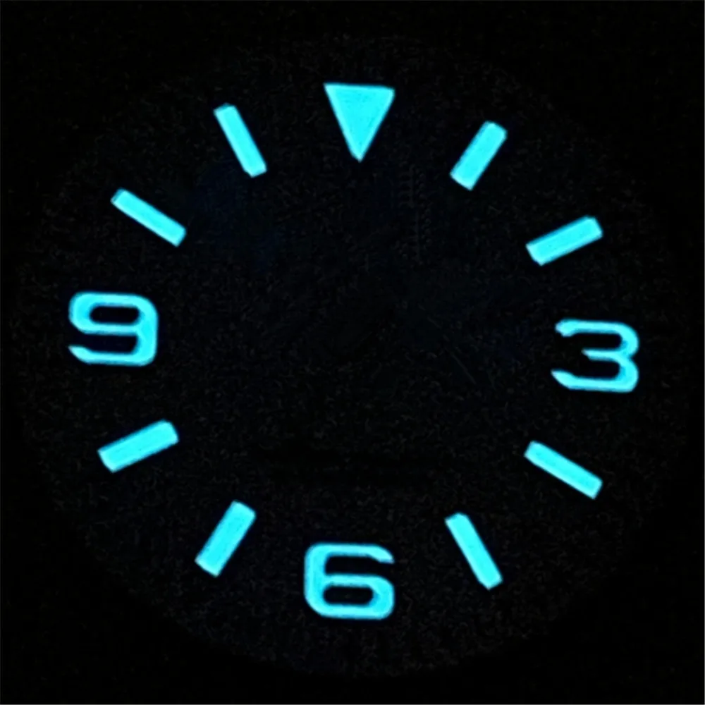 Watch Dial Nh35 Explor 369 Dial Nh35 Movement Watch Ice Blue Luminous 28.5mm 8215 Dial Watch Repair Watch Black Hands Accessory