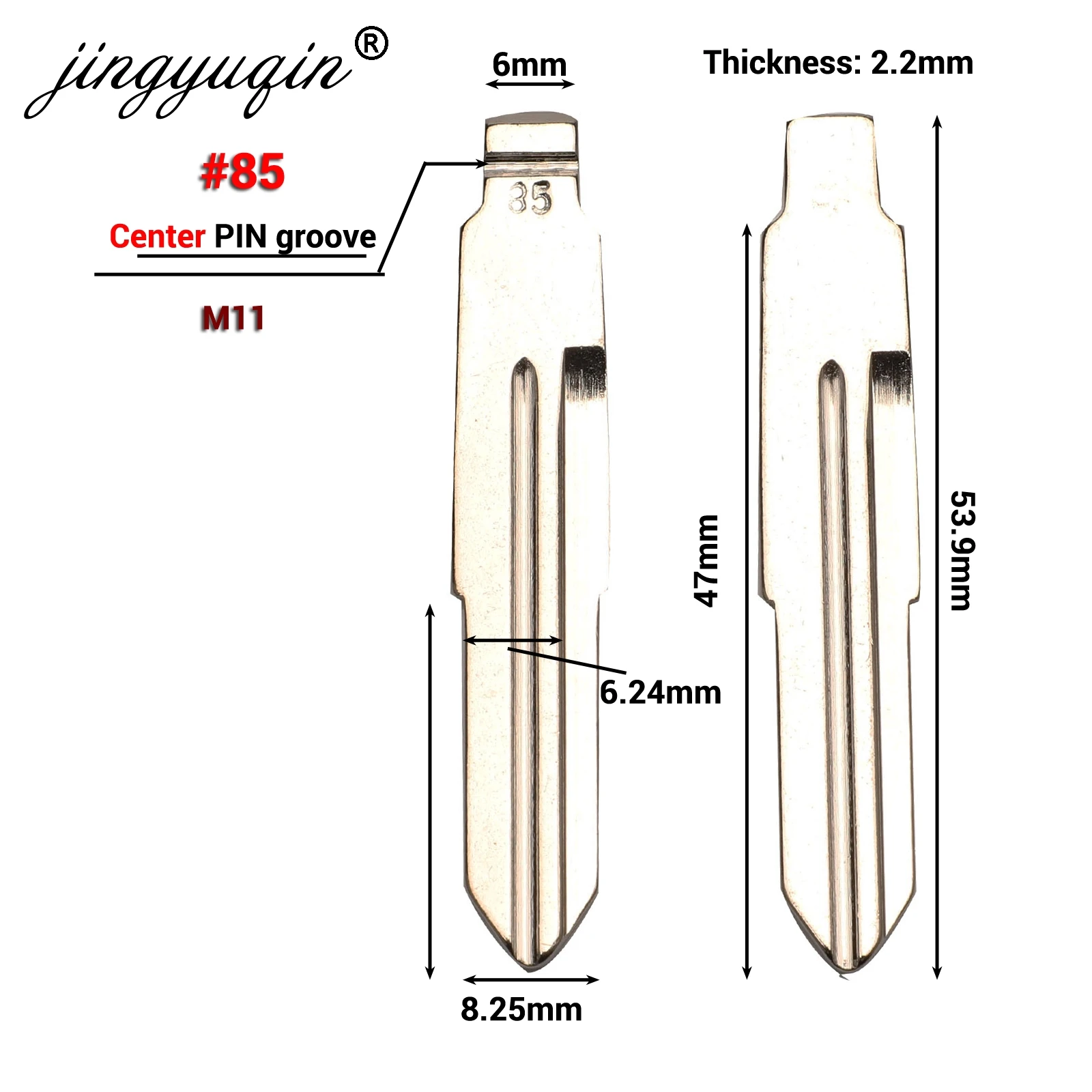 jingyuqin Flip KD key Blank for CHERY A3 A5 FULWIN TIGGO E5 A1 COWIN EASTER QQ3 QQ6 A21 S21 43 44 51 55 59 63 78  84 154 blade