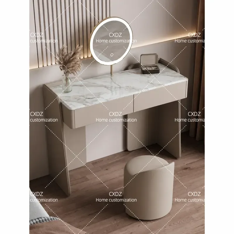 Modern Solid Wood Dresser for Bedroom Light Luxury Makeup Table Simple Design Small Apartment Master Room Furniture 2025 New