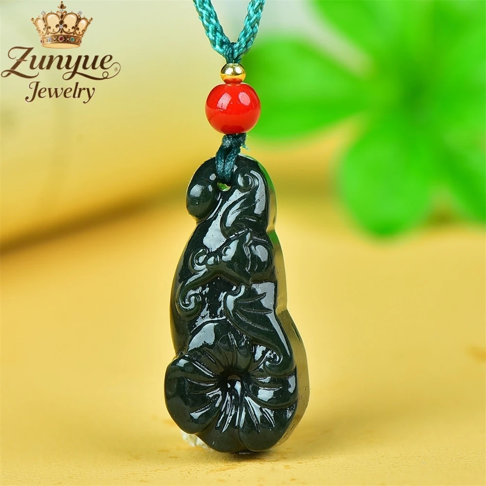 

Natural Hetian Green Jade Lucky Trumpet Flower Pendant Luxury Quality Jewelry Fashion Jewelry Exquisite Charms Elegant Popular