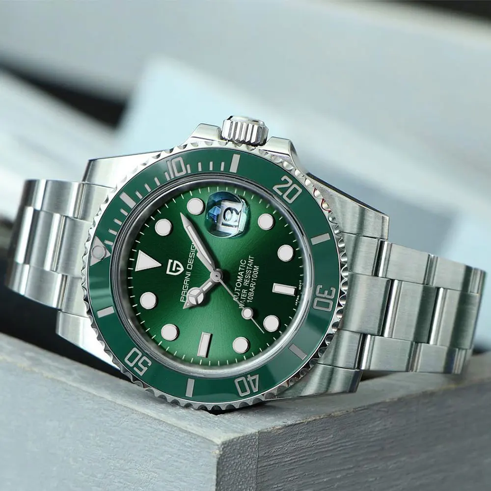 Men's Classic Green Mechanical Watch, Waterproof Gift