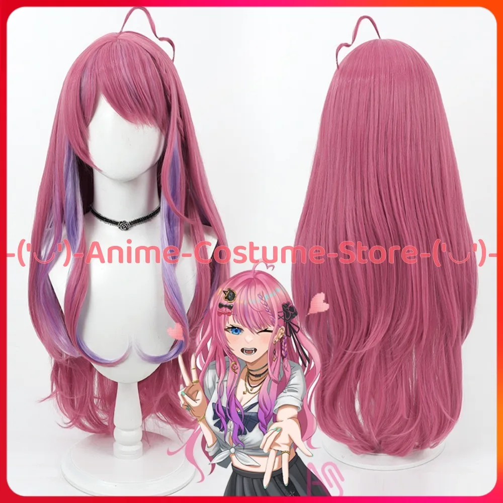 

NIJISANJI VTuber Kuramochi Meruto, парик для косплея, персонаж аниме, Хэллоуин, карнавальный костюм для вечеринки, парики, термостойкие синтетические волосы