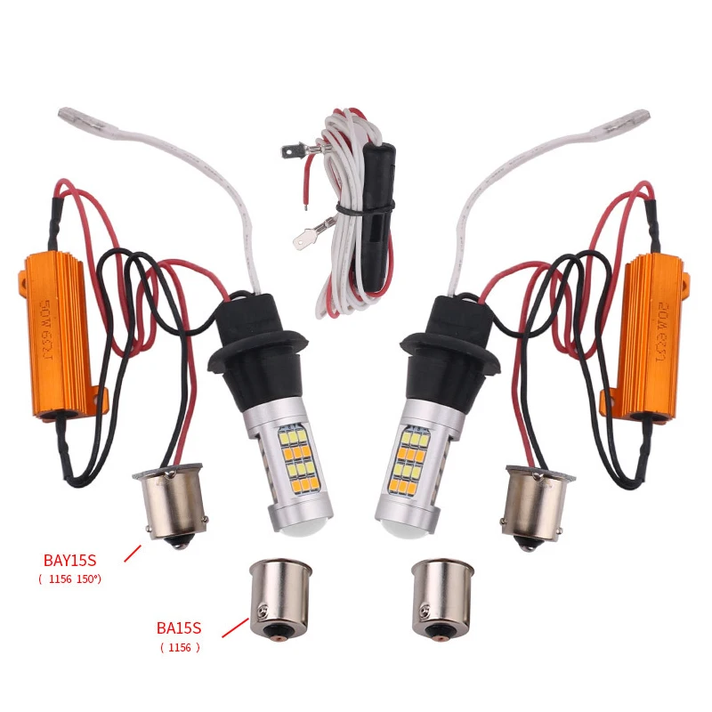 1PC Dual Mode Bulb Auto LED Turn Signal+Daytime Running Light DRL Lamp WY21W