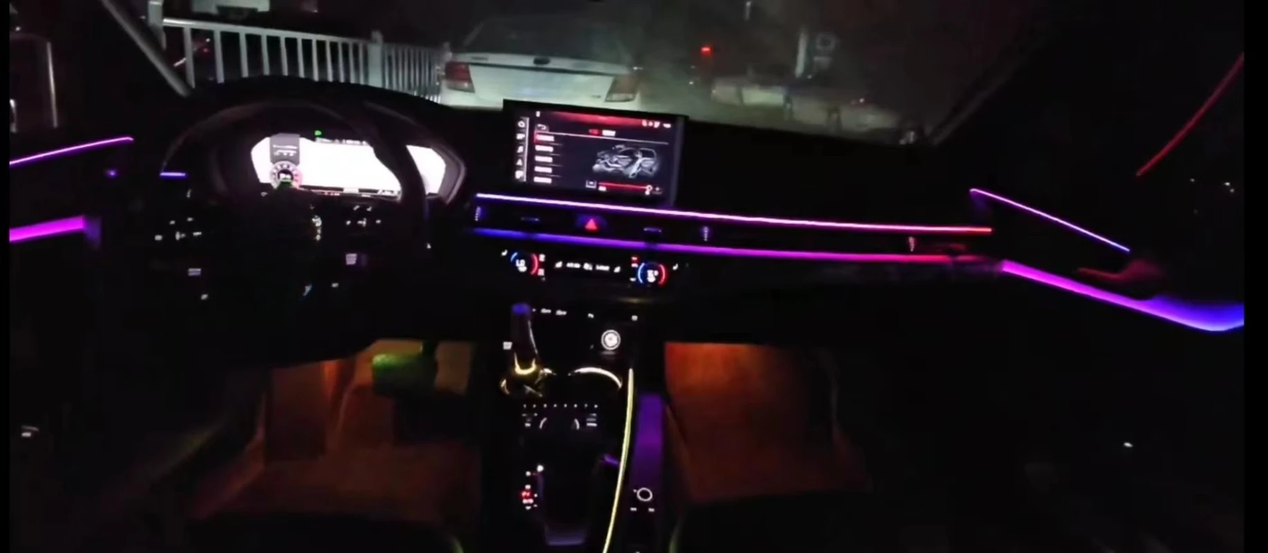 Screen Control Atmosphere Dynamic Colors Lights Car Interior Lights Car Ambient Light for A4 A5 Coupe 2017-2023