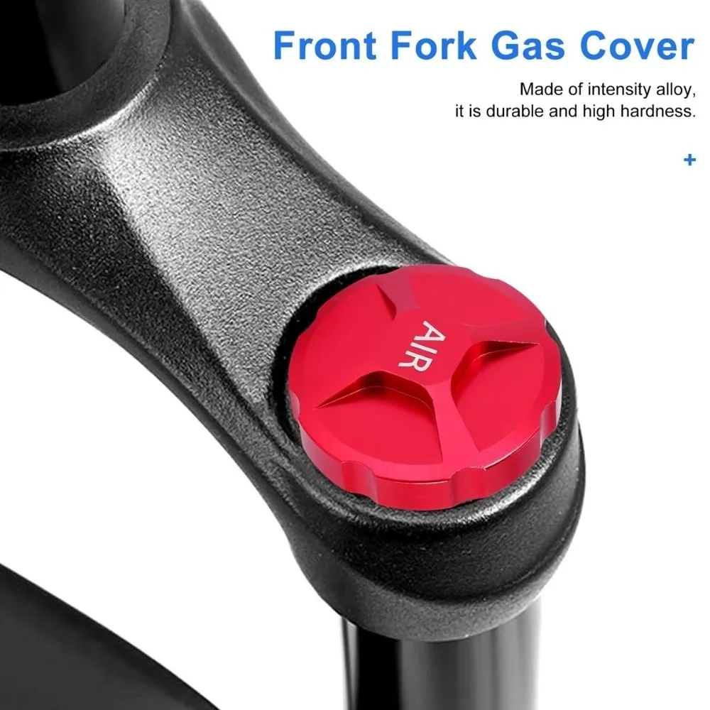 Aluminum Alloy Bike Fork Cover Cap Shock Absorption Manual Lockout Bike Air Fork Nozzle Cover Manual Locking Prevents Power Loss