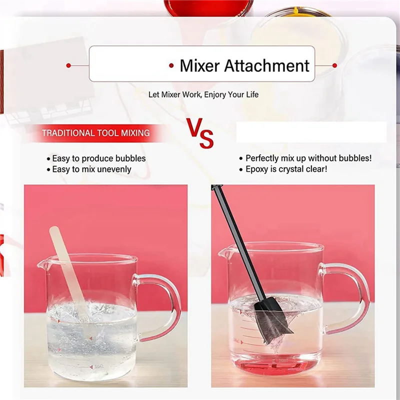 

ABVI-24 шт. миксер для эпоксидной смолы для мощного смешивания многоразовая многофункциональная эпоксидная смола для дрели для миксера для эпоксидной смолы и краски дрель