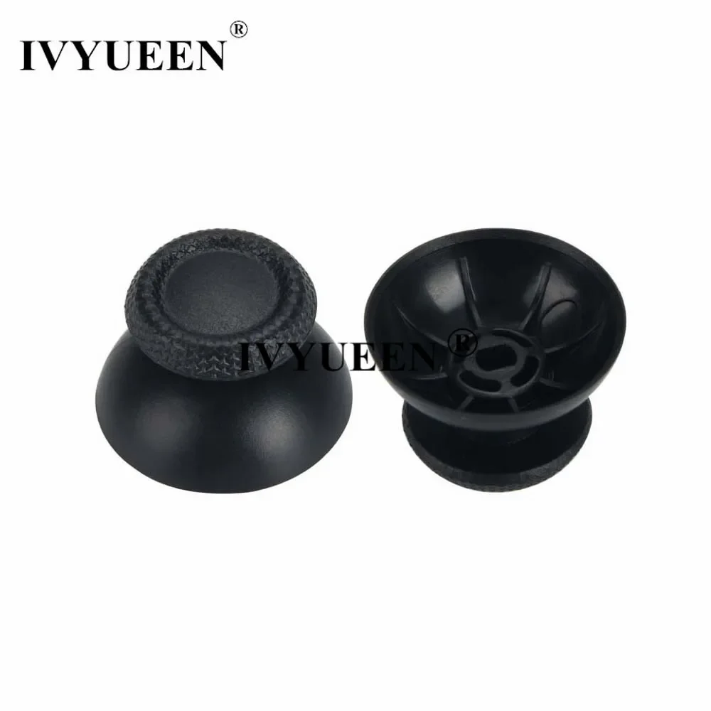 IVYUEEN 6 PCS สีดำ3D จอยสติ๊ก Caps สำหรับ Sony PlayStation 5 PS5 DualSense Controller Thumbstick Analog Thumb Sticks Grip