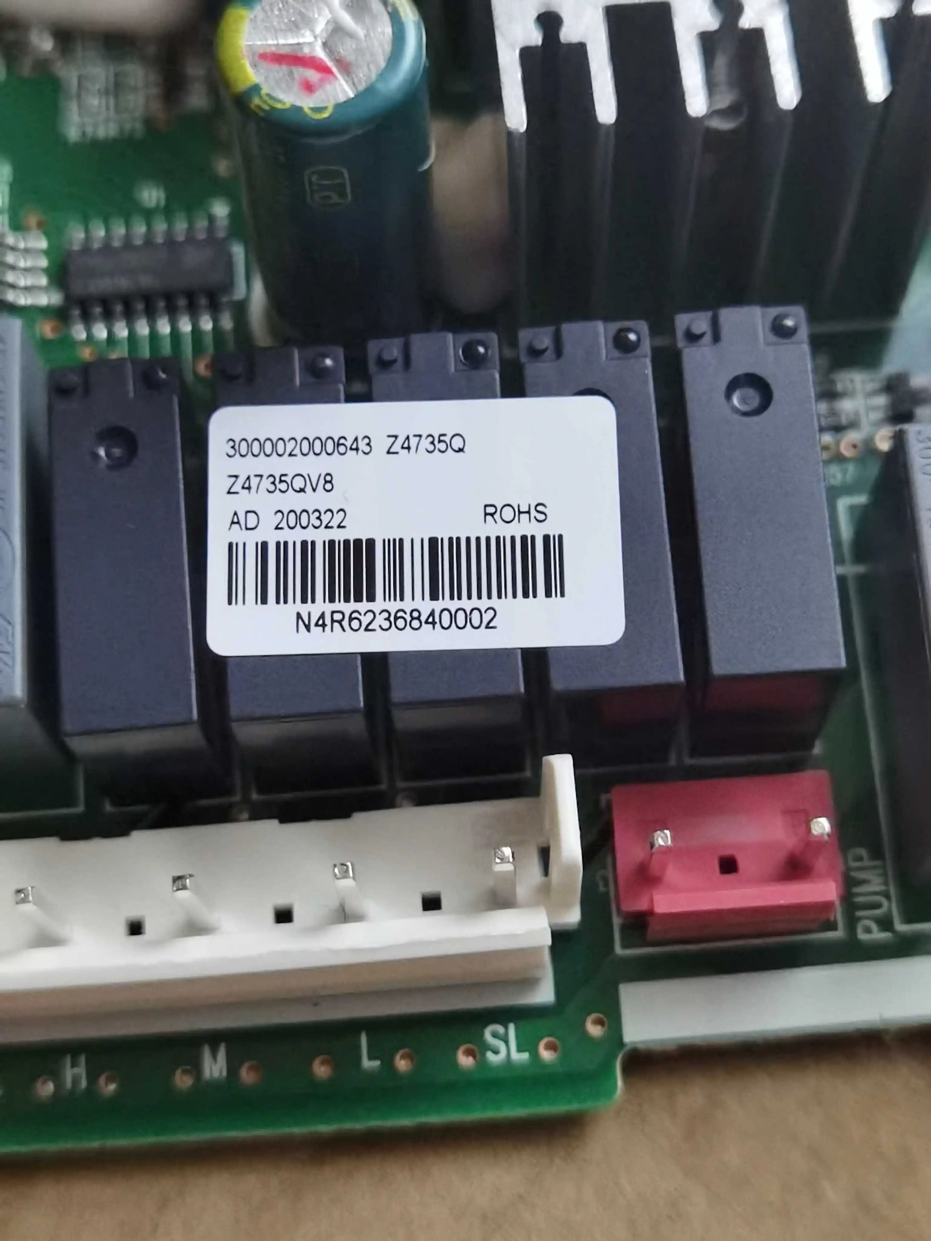 Z4715 Z4715 Placa base interna del ventilador del aire acondicionado