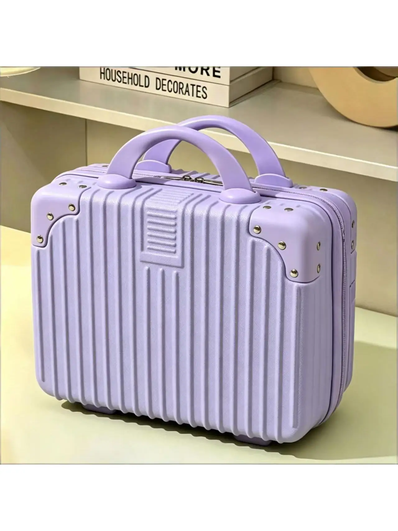 4インチの手持ち荷物用レトロ高級旅行スーツケース、結婚祝い、化粧箱、誕生日プレゼント、男性と女性のためのハンドバッグ