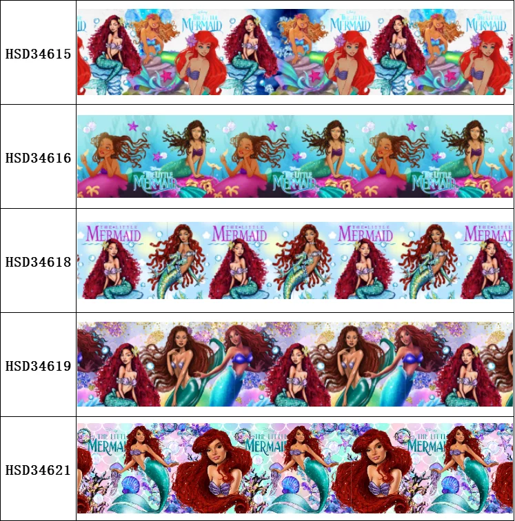 HSDRIBBON Free Shipping 22MM 38MM 50MM 75mm printed Disney Princess series Grosgrain Ribbon for diy bow 50Yards/Roll