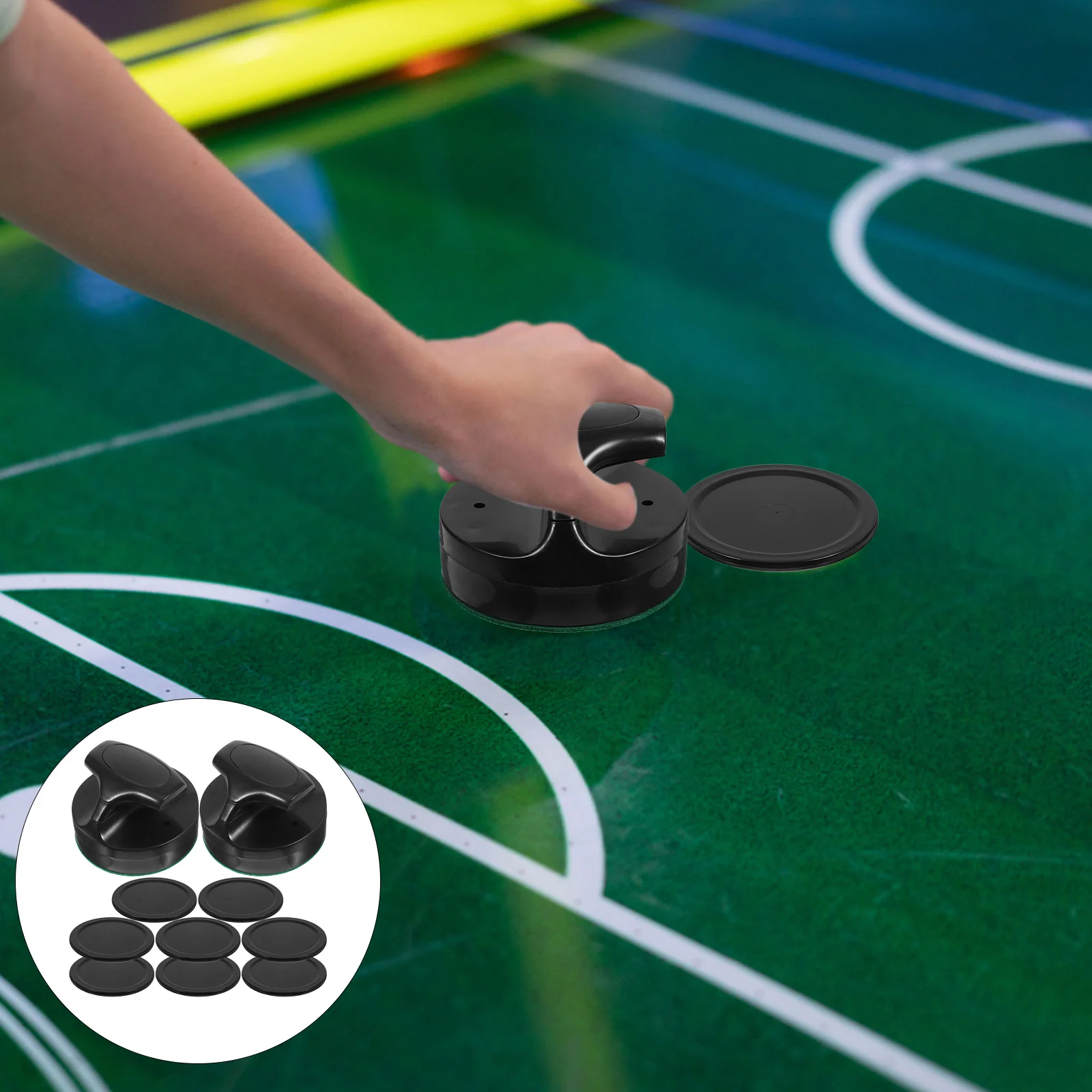 

1 комплект, 1 комплект, толкатели для льда, сменные аксессуары для настольного хоккея, семейный забавный комплект, пластиковые нападающие, маленькие весла для хоккея